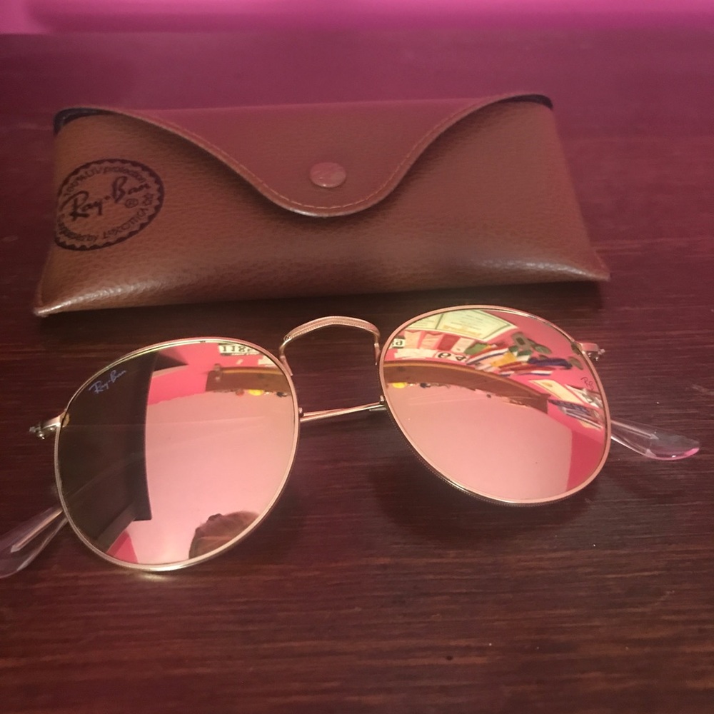 Rayban round flash lenses